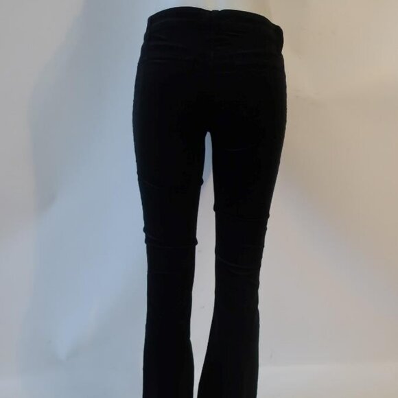 Women J Brand Martini Black Velvet Flared Jeans 26 - Picture 8 of 13